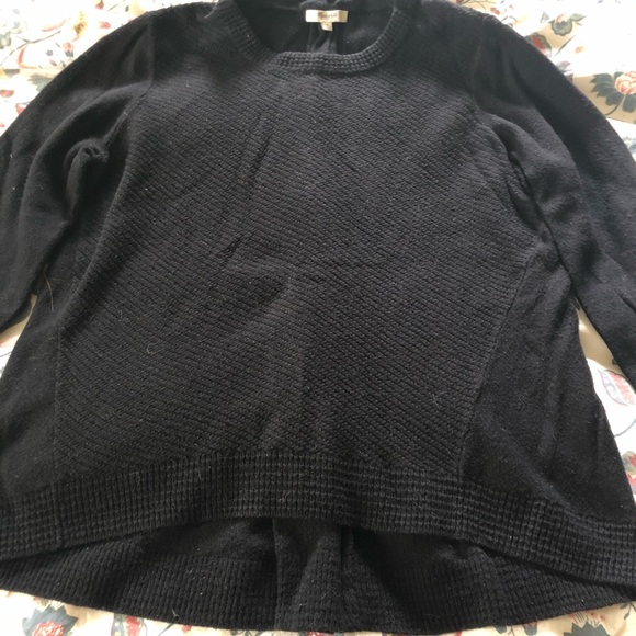 Madewell black sweater w back zipper, size L - Picture 2 of 9